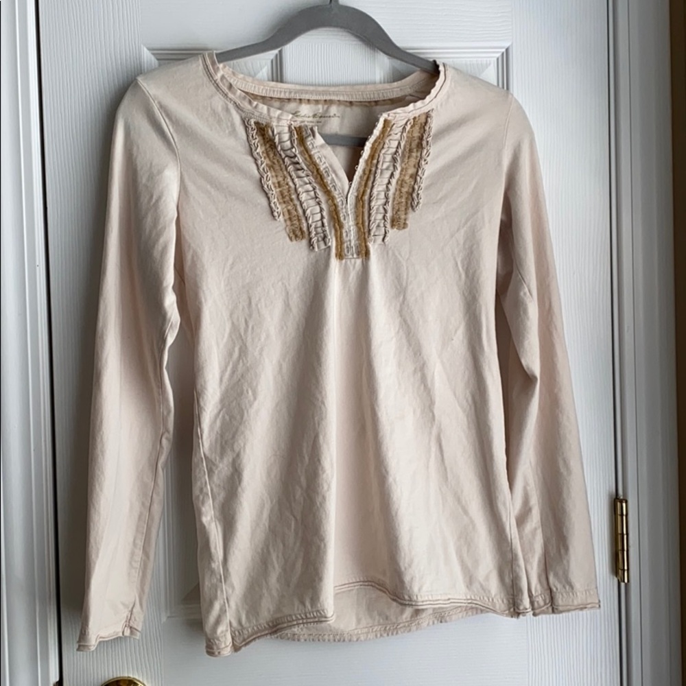 Ivory/Cream Long Sleeve Eddie Bauer Shirt